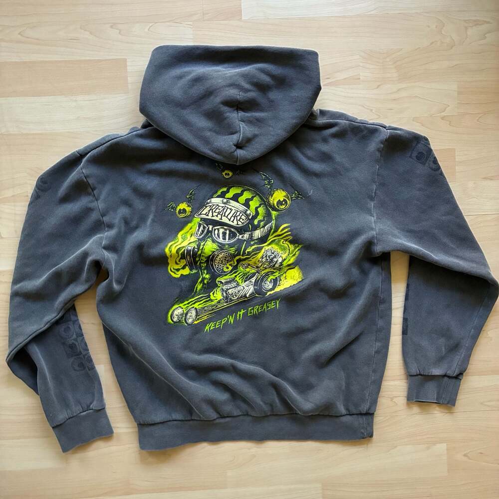 Creature Skateboards Keep'n It Greasey Graphic Hoodie Size M